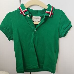 Gucci Kids Polo Shirt in Vibrant Green